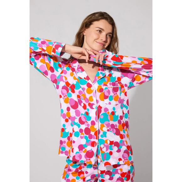 Bed Head X Trina Turk Bubble Dots Classic Stretch Jersey Pajamas Set XS - Picture 14 of 14